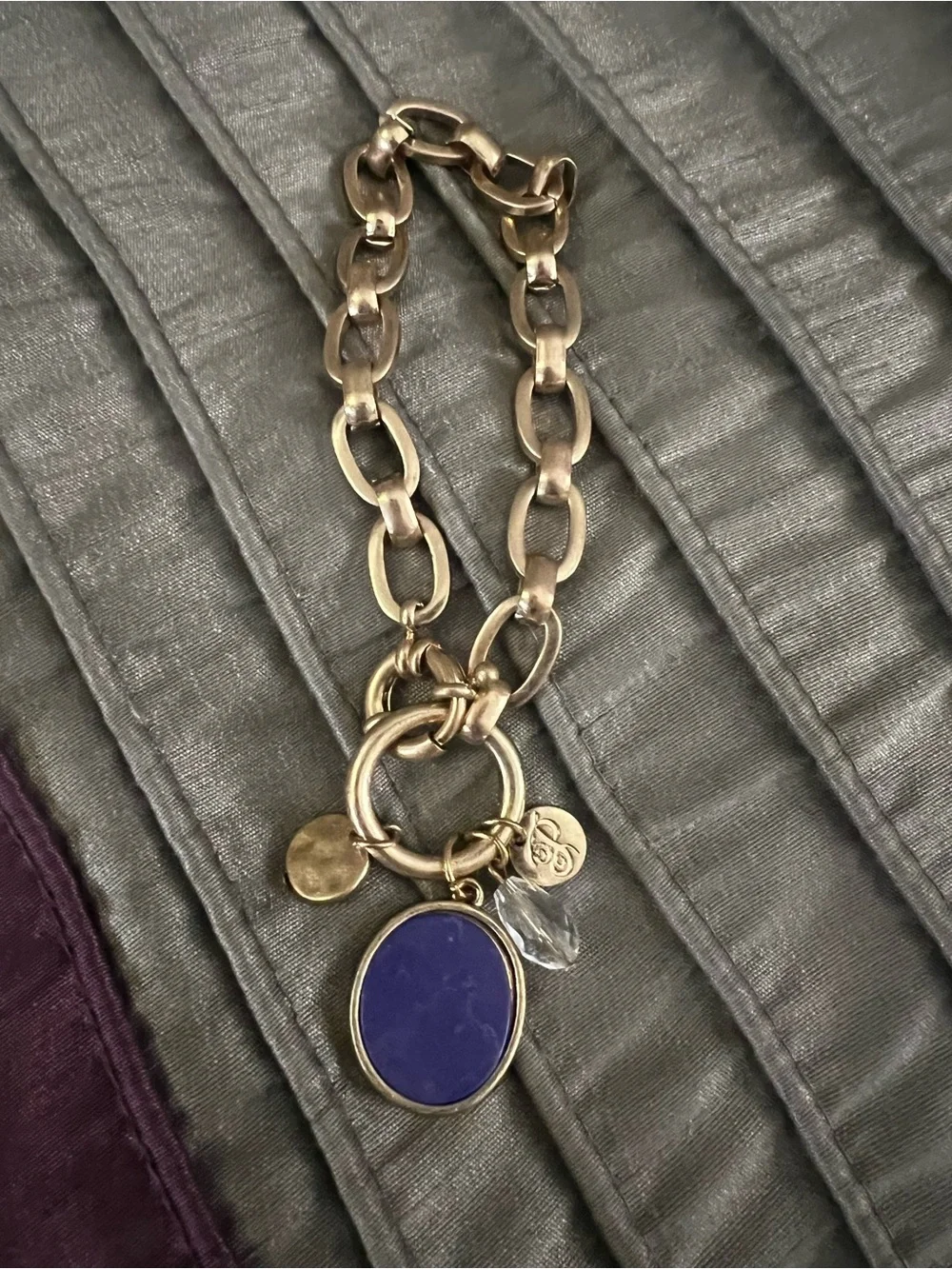 Plunder Layered Necklace, Blue Earrings, and matching bracelet